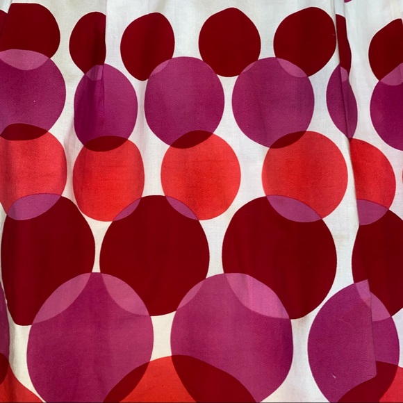 Ashley Stewart pink & red geometric circle print belted full skirt size 20W - Picture 6 of 6